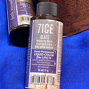 5 and 1/2 Bottles 5 Have 2 oz 6th only half Full COLOR SLATE 7ICE DENI-PERMANANT